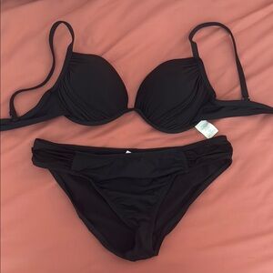 Elegant Black Bikini Set La Blanca size 10